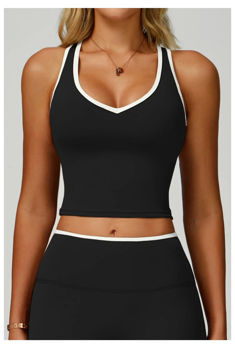 Running Sports Bra Women Underwear High Support Open Back Yoga Bra Breathable Fitness Pilates Tank Workout Top Removable Pads