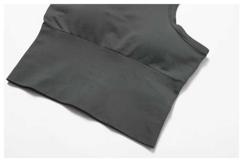 Women Tops Breathable Sports Bra Absorb Sweat Shockproof Padded Gym Clothes Running Fitness Seamless Yoga Sports Bra Underwear