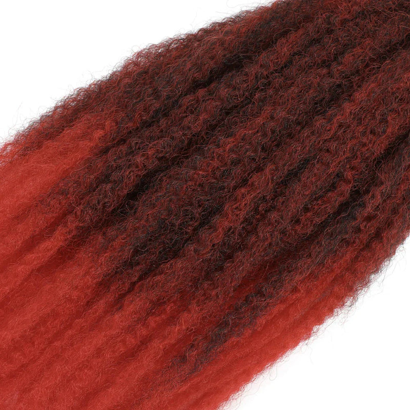 18" Marley Twist Braiding Hair | Crochet Braids | Afro Twist Kinky Hair Extensions | Ombre Colors | 30 Strands/Pack