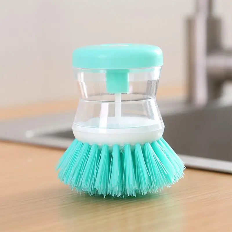 EasyClean Duo Brush Soap & Scrub in One Kitchen Soap Dispensing Cleaning Brush