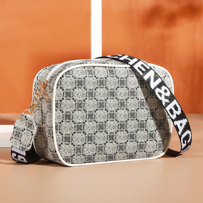 Fashion Multifunctional Small Crossbody Bag | Unisex Mini Wallet & Shoulder Bag for Daily Use & Travel (Plaid Pattern)