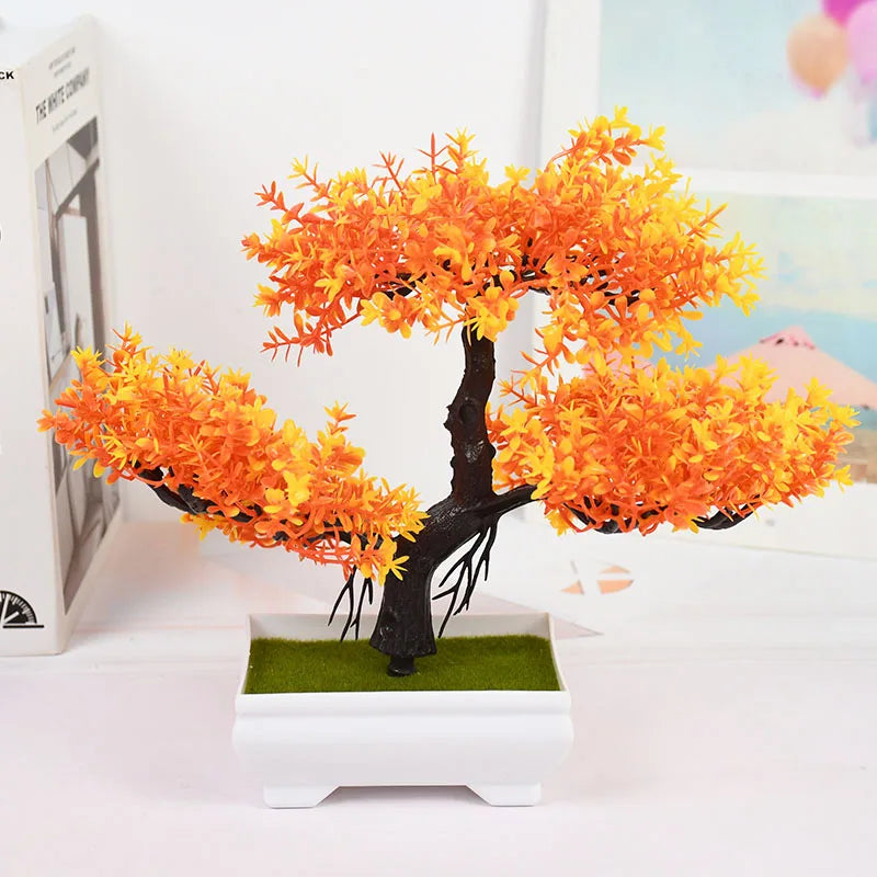 Artificial Potted Plants Bonsai Small Tree Plant Flowers Home Decor
