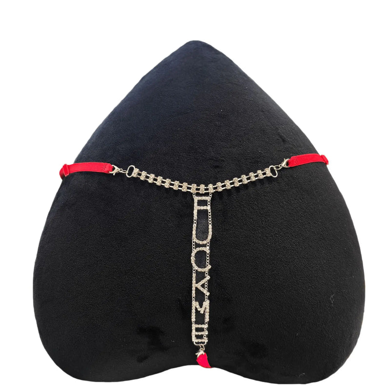Rhinestones G String Girls Metal Chain Sexy Women Panties Gem Briefs Thong Lace Erotic Female Underwear Low Waist Intimates