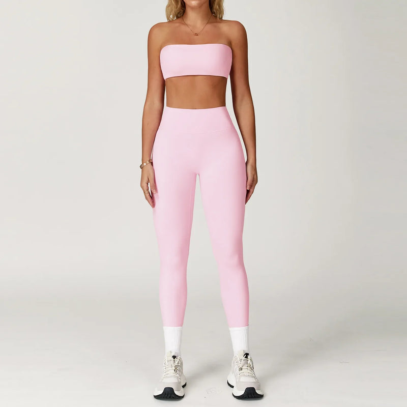 Yoga Set 2PCS Fitness Suit Women's Tracksuit Sportswear Workout Sports Bra High Waist Leggings Gym Clothing Sports Shorts Suits