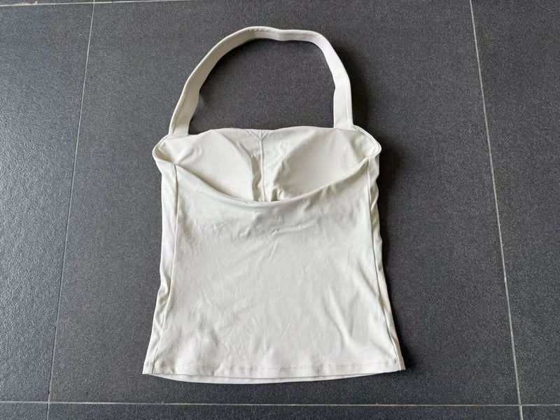Sports Yeautifulback Breathoga Vest Neck Hanging Detachable Chest Pad Women Bra High Elasticity Slim Bable Running Sports Vest