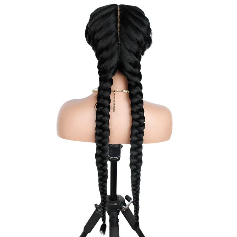 2 Braid Braided Wig | Senegalese Twists | Lace Front | Long Braids | Synthetic Hair | Black Women