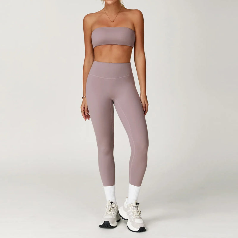 Yoga Set 2PCS Fitness Suit Women's Tracksuit Sportswear Workout Sports Bra High Waist Leggings Gym Clothing Sports Shorts Suits