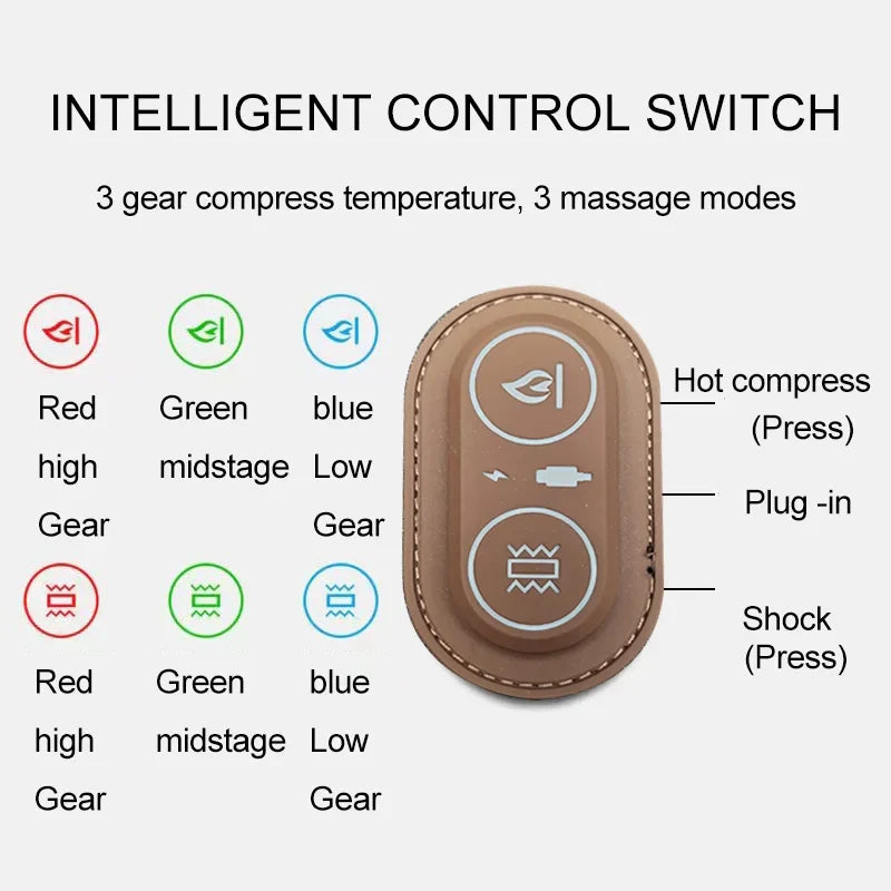 Heated Waist Support Pillow with Electric Massage
