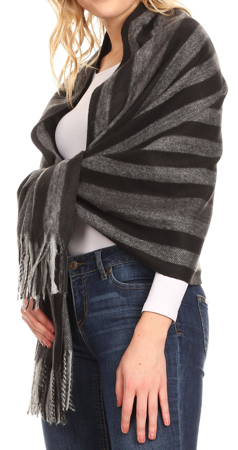Sakkas Iris Warm Super Soft Cashmere Feel Pashmina Shawl Wrap Scarf for Women - Weddings, Festivals, Travel & Daily Wear
