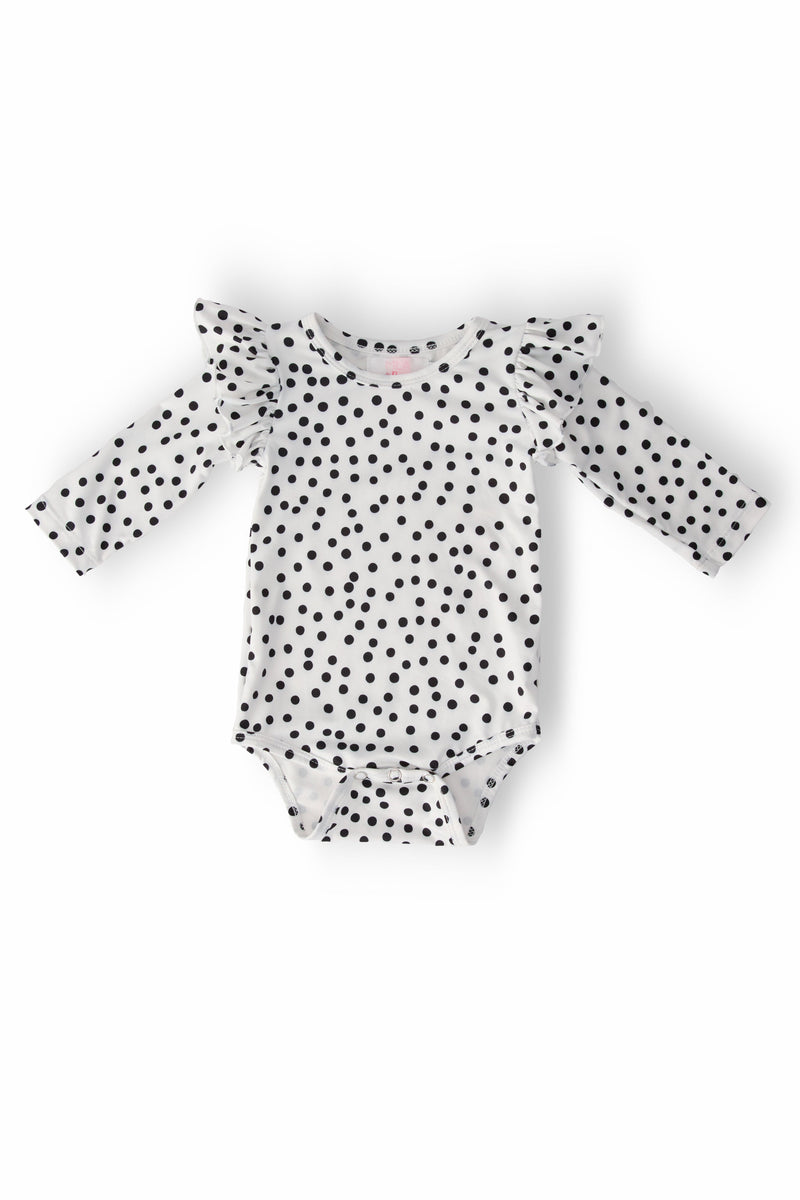 Scattered Dot L/S Flutter Bodysuit