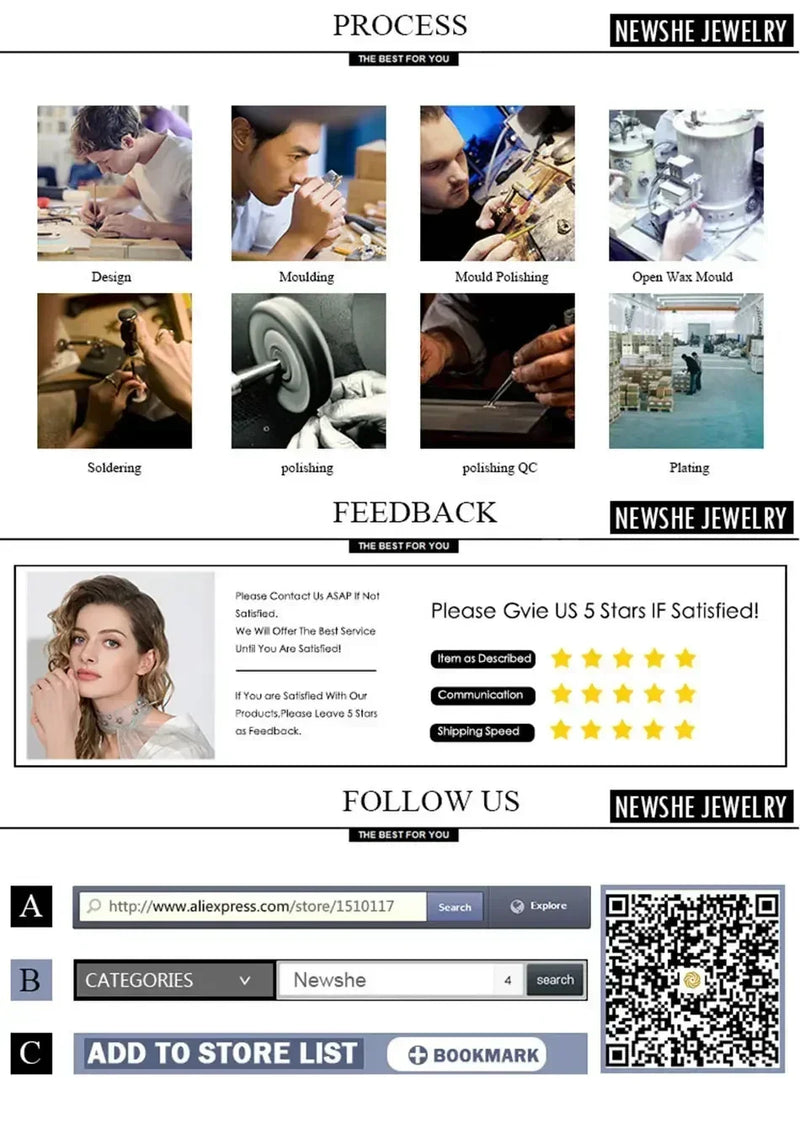 Newshe 2 Pieces Tear Drop Shape Engagement Ring Wedding Band for Women 925 Silver Bridal Jewelry High Grade Cubic Zircons