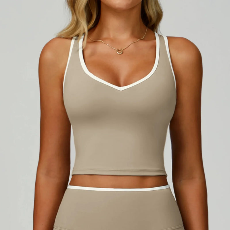 Running Sports Bra Women Underwear High Support Open Back Yoga Bra Breathable Fitness Pilates Tank Workout Top Removable Pads