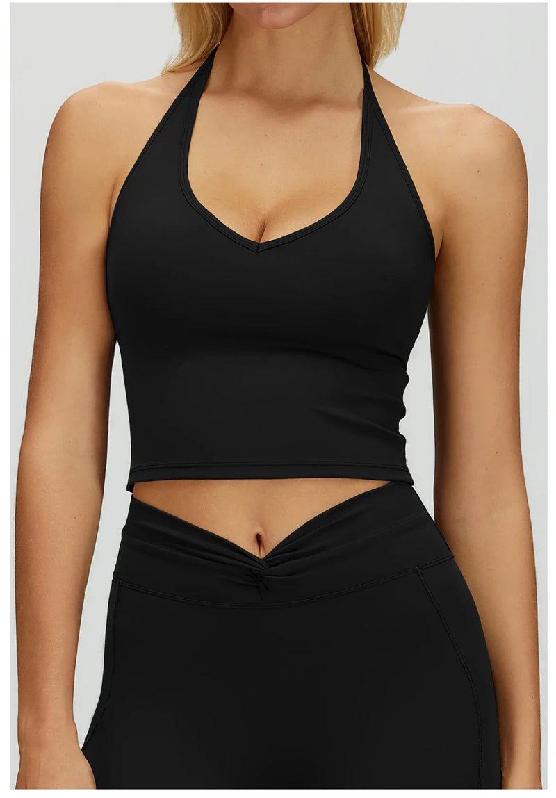 Sexy Gym Top Women Sports Bra Running Hanging Neck Yoga Bra Breathable Sports Underwear Women Fitness Bra Workout Top Women