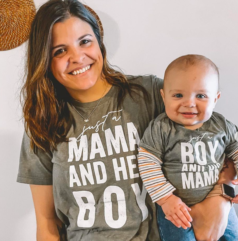 Just a Mama and Her Boy (Singular) - Original Design - Unisex Tee