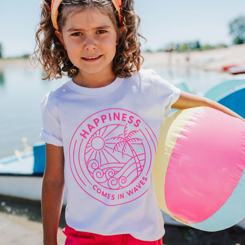 Happiness Comes in Waves - Child Tee