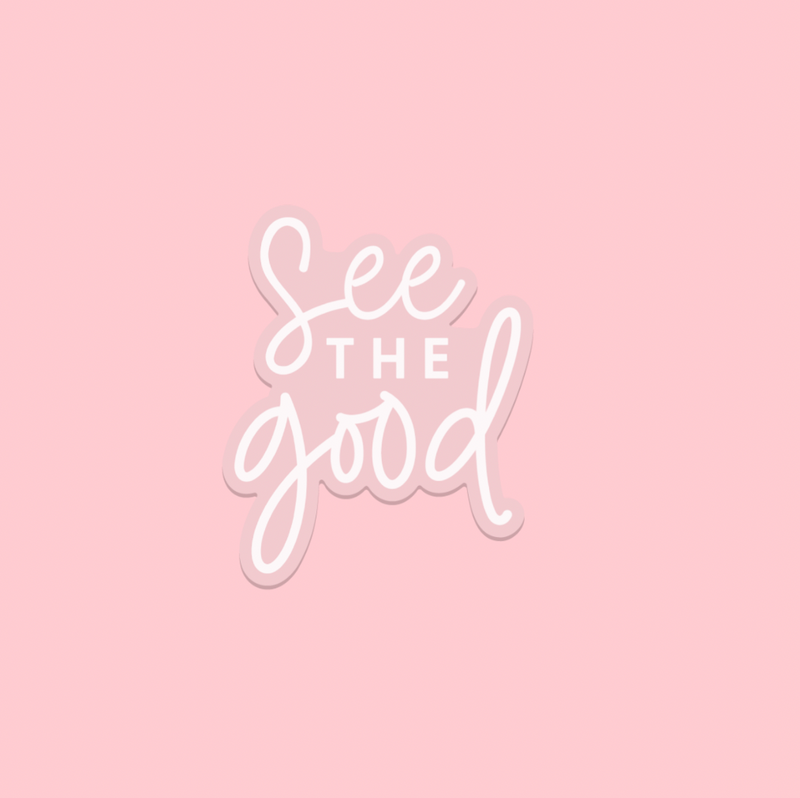 LMSS® STICKER - SEE THE GOOD (white with clear background)