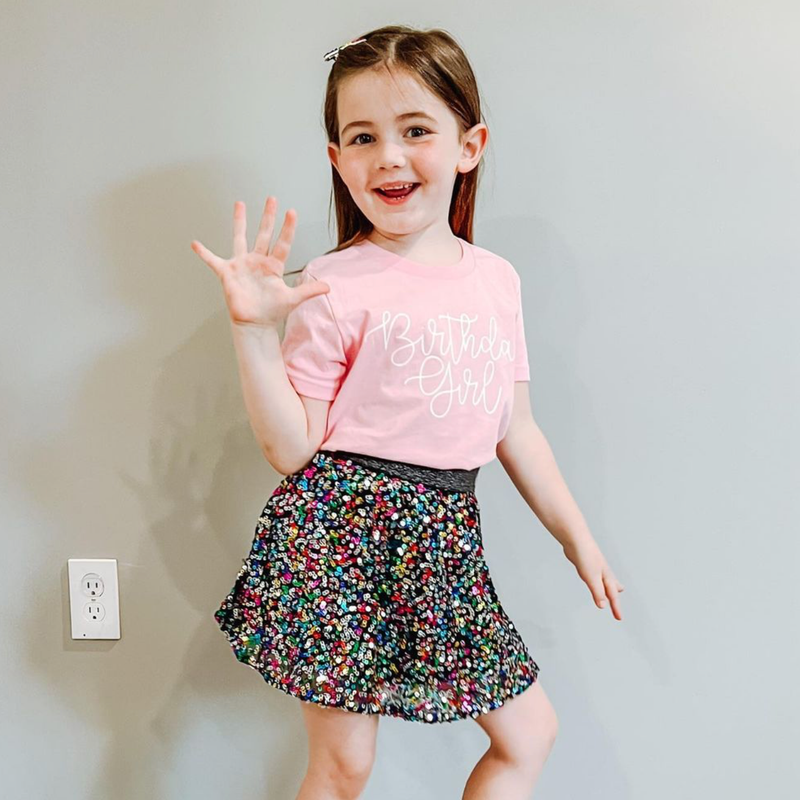 Birthday Girl - New Cursive - Child Tee