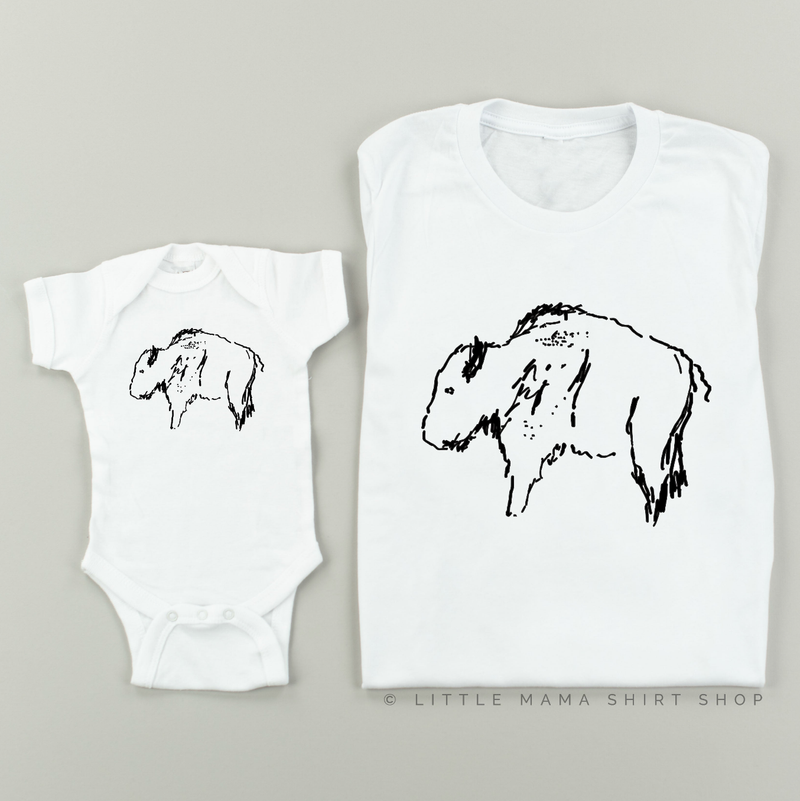 Buffalo - Hand Drawn - Set of 2 Shirts