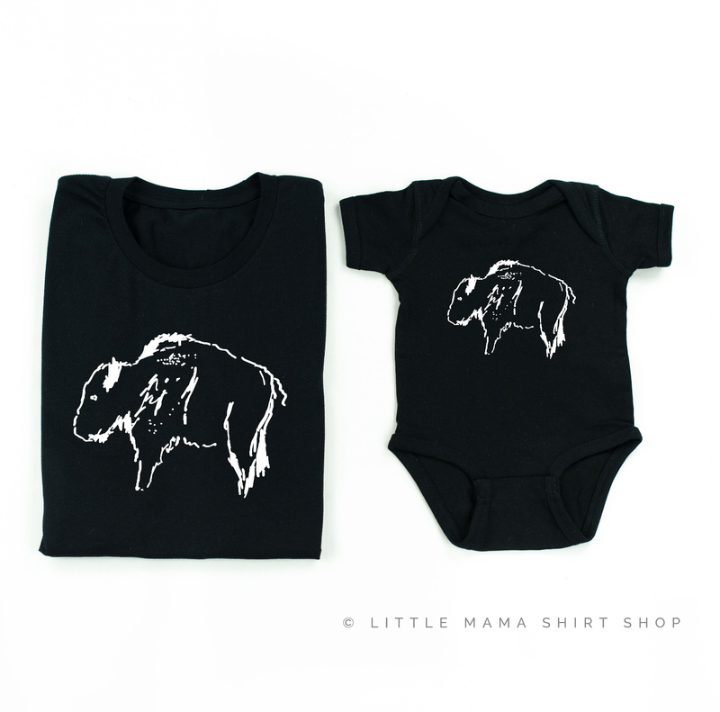 Buffalo - Hand Drawn - Set of 2 Shirts