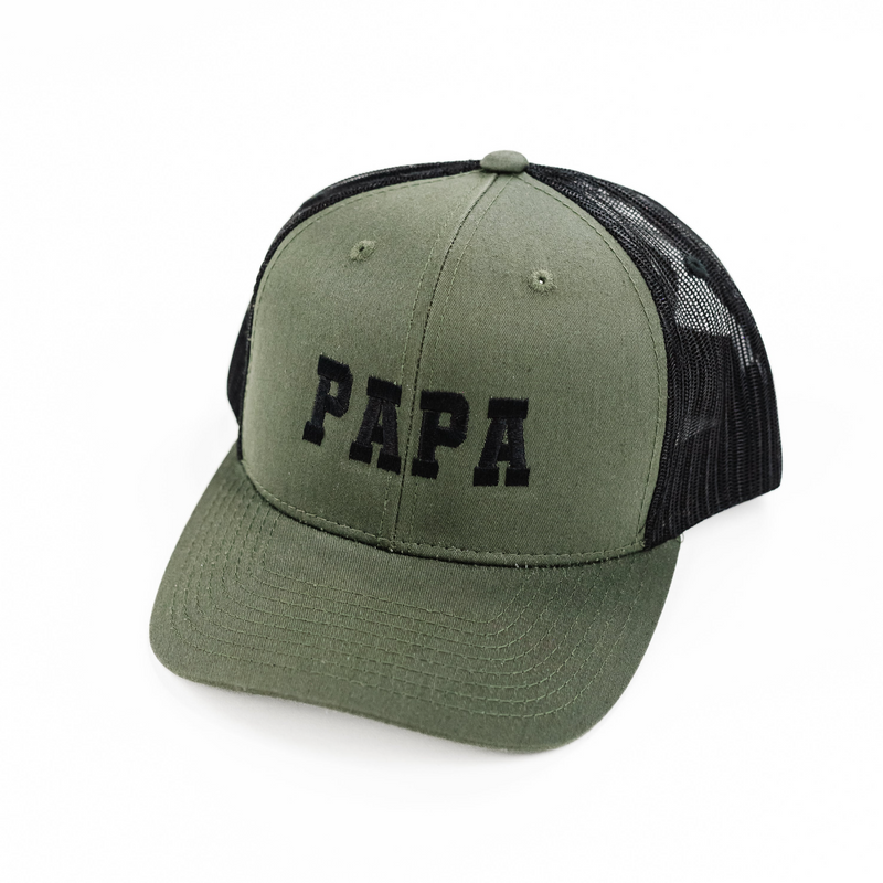 Father's Day Hat - Multiple Name & Color Options - Snapback Hat w/ Black Thread