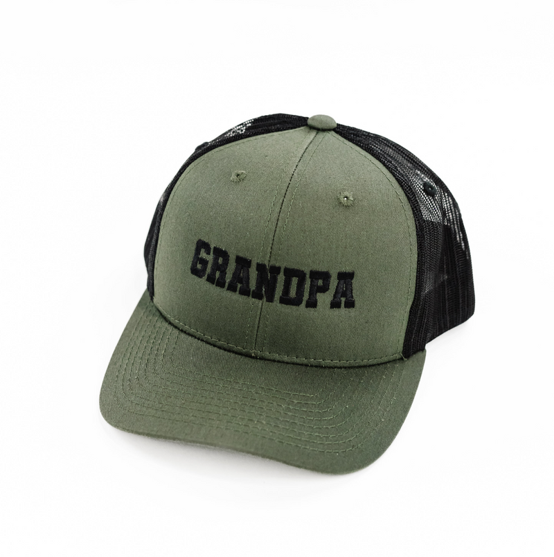 Father's Day Hat - Multiple Name & Color Options - Snapback Hat w/ Black Thread