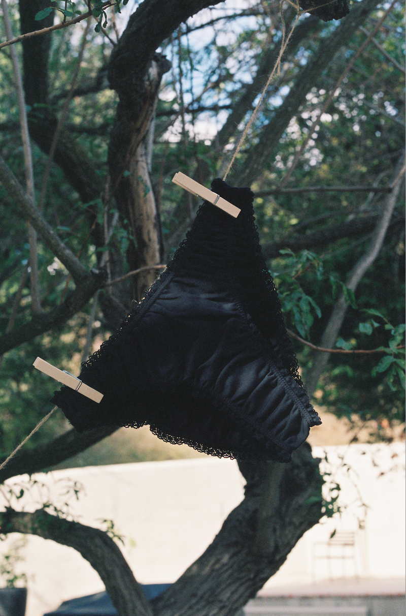The black frilly panties