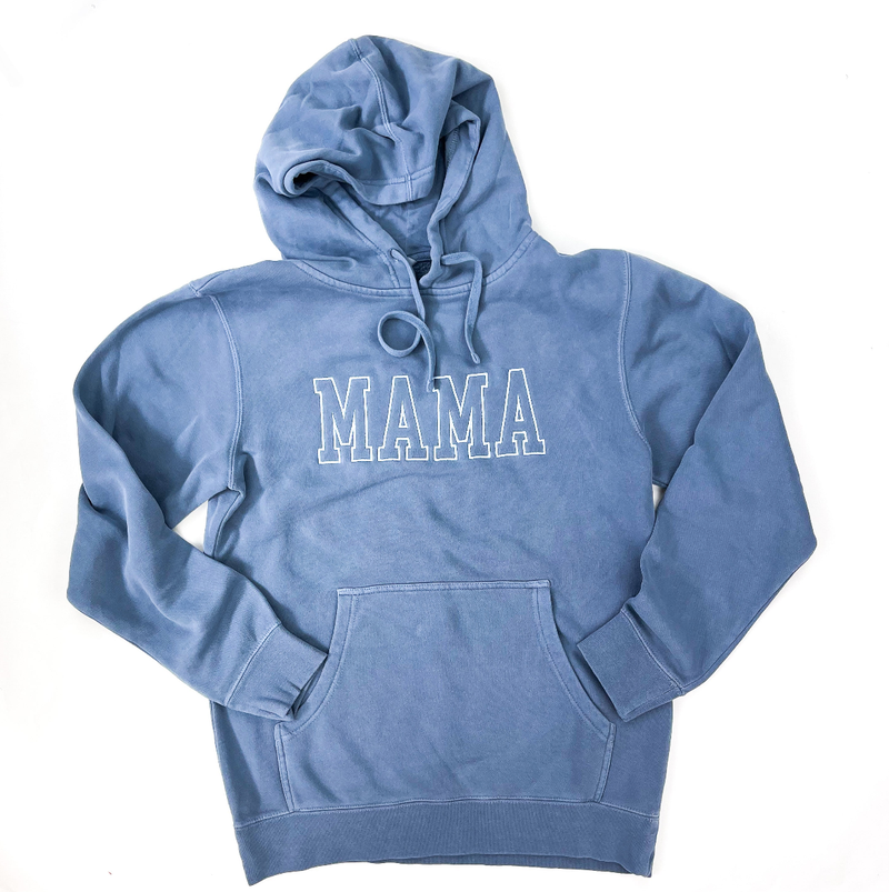 Embroidered PIGMENT Hoodie - MAMA - Outline