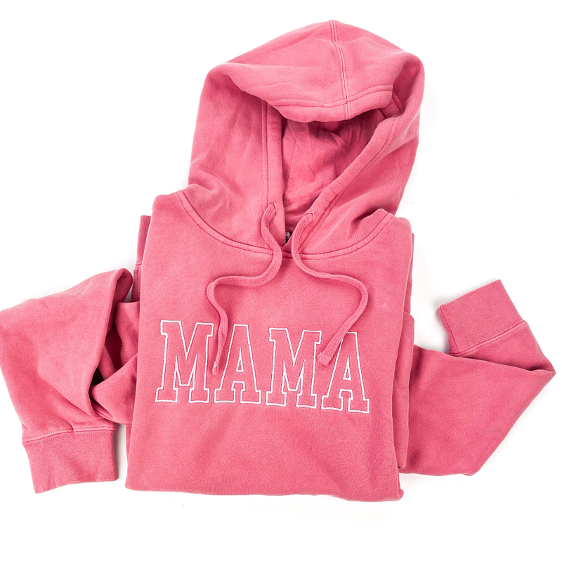 Embroidered PIGMENT Hoodie - MAMA - Outline