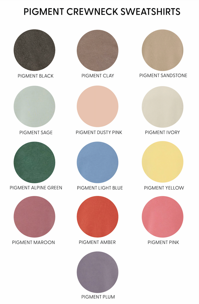 Embroidered PIGMENT Crewneck - Mama of An Angel - Add Your Custom Name - Tone on Tone Thread