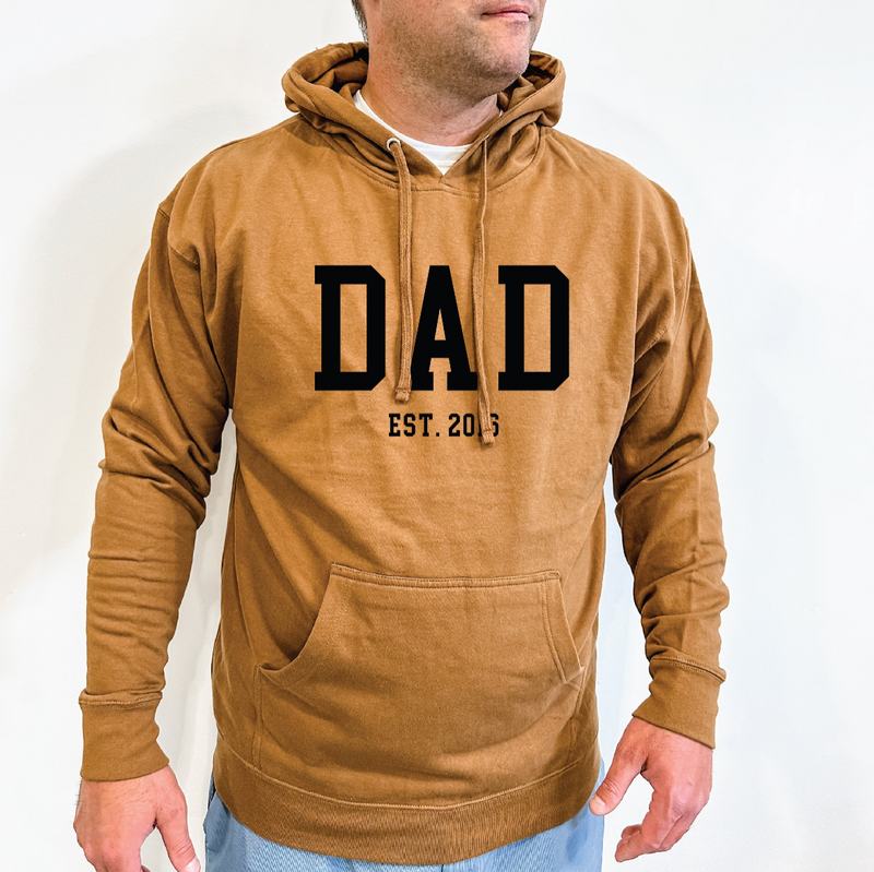 Midweight Father's Day HOODIE - EST. - Select Your Name and Year