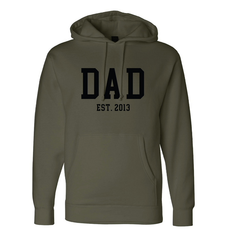 Midweight Father's Day HOODIE - EST. - Select Your Name and Year