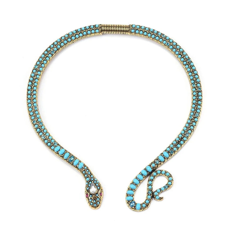 Baroque Open Choker Necklace Women Layered Crystal Tassel Large Collar Necklace Jewelry