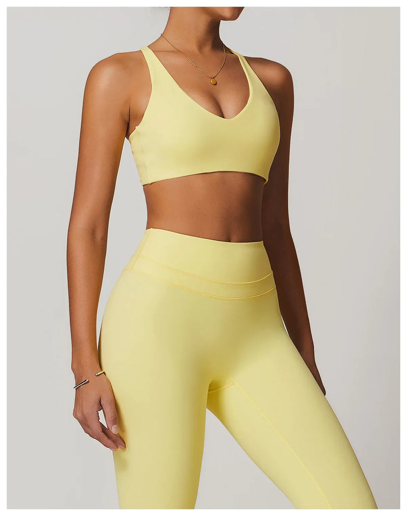 mikeyoga Women Sports Bra Gym Push Up Bra Running Bralette Yoga Top Stretch Underwear Workout Fitness Tank Top Women Sports Vest