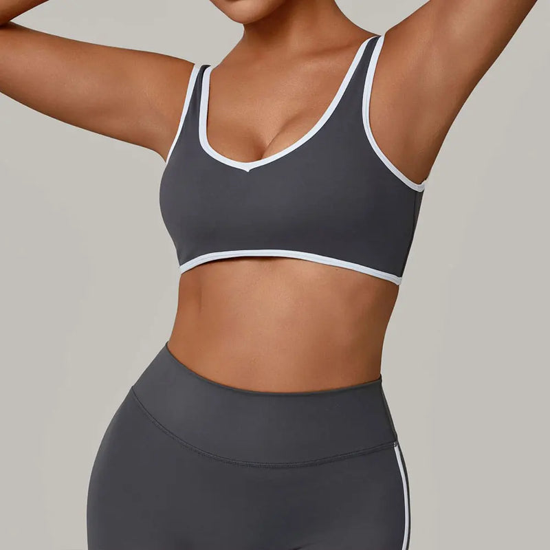 Breathable Sports Underwear Anti-Sweat Fitness Top Women Yoga Bra Shockproof Crop Top Push Up Running Sport Bra Gym Workout Top