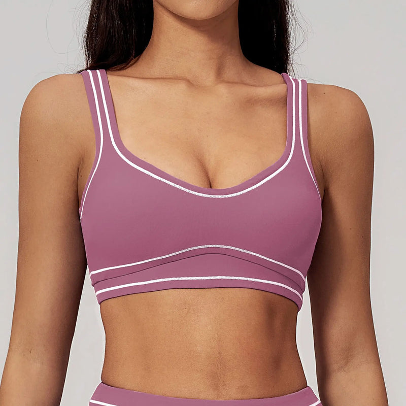Breathable Sports Bra Women Shockproof Fitness Tops Push Up Gym Crop Top Brassiere Sport Bras Gym Workout Top Summer Yoga Bra