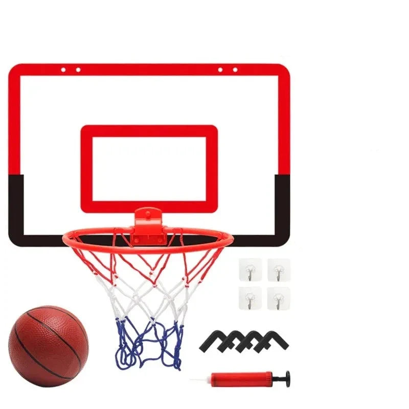 Indoor Basketball Fun Wall-Mounted Hoop and Ball Set