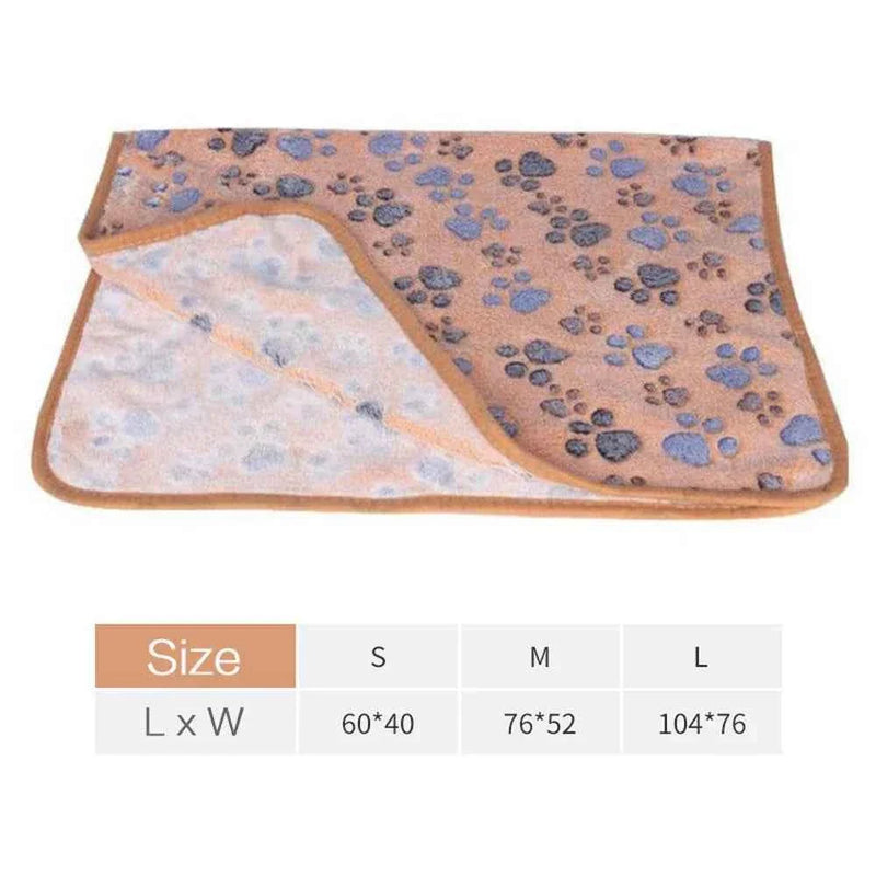 Soft Fluffy Pet Blanket – Cute Cartoon Pattern