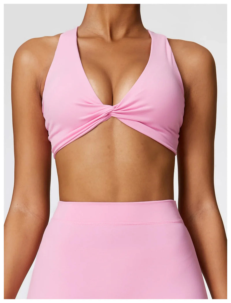 Push Up Gym Top Women Pleated Design Sports Bra Women Sexy Yoga Bra Running Yoga Clothes Women Fitness Workout Brassiere Women