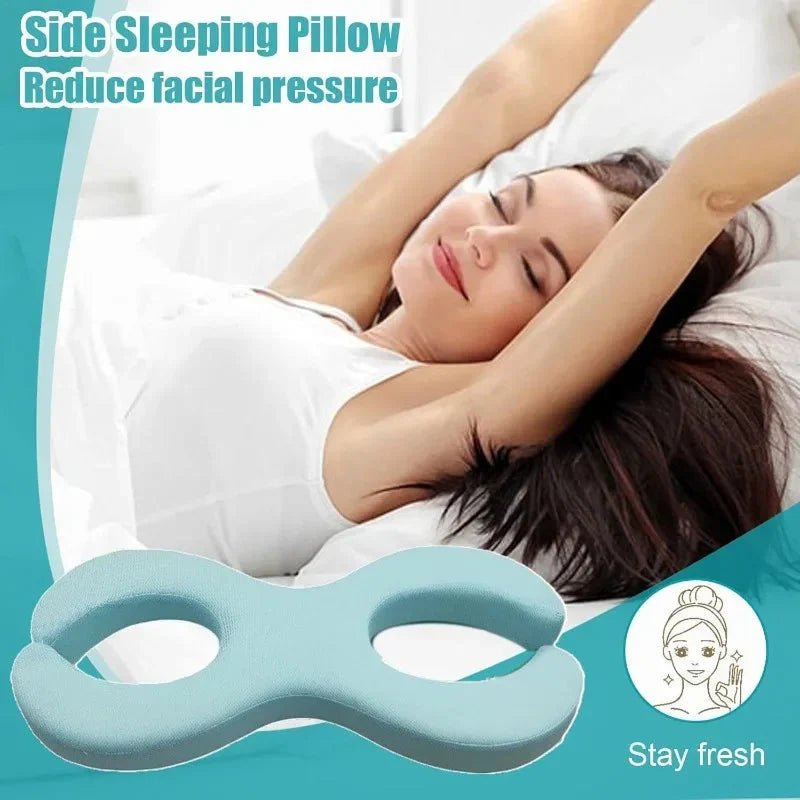 Anti-Wrinkle Side Sleeper Pillow – Soft Face-Free Beauty Pillow