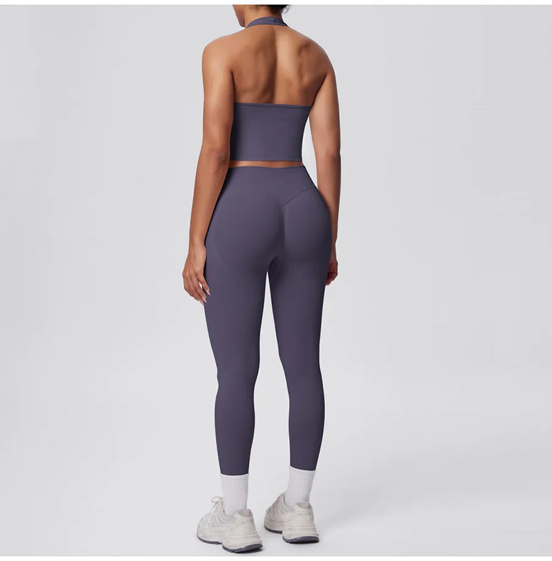 2pcs Yoga Set Gym Outfits Clothes Athletic Wear Yoga Suits For Women Fitness Set Tracksuits Sports Bra Gym Leggings Sportswear