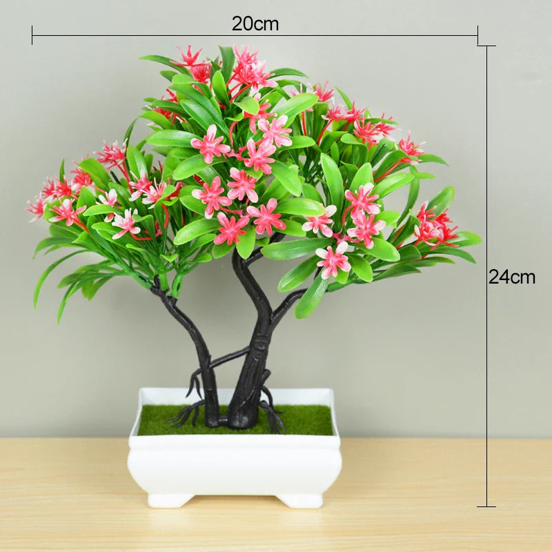 Artificial Potted Plants Bonsai Small Tree Plant Flowers Home Decor