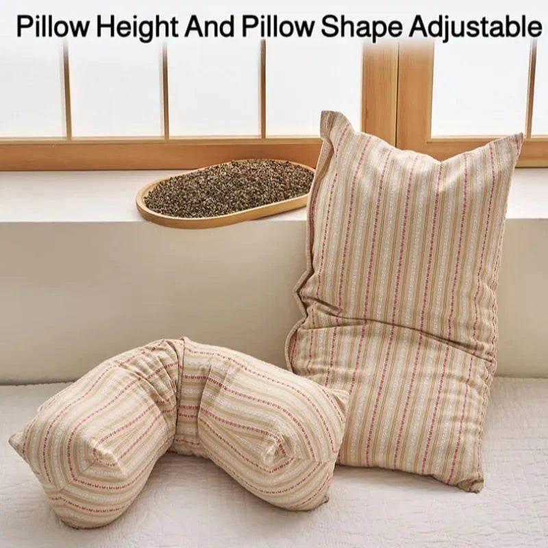 Cervical Protection Buckwheat Pillow – Ergonomic Neck Support