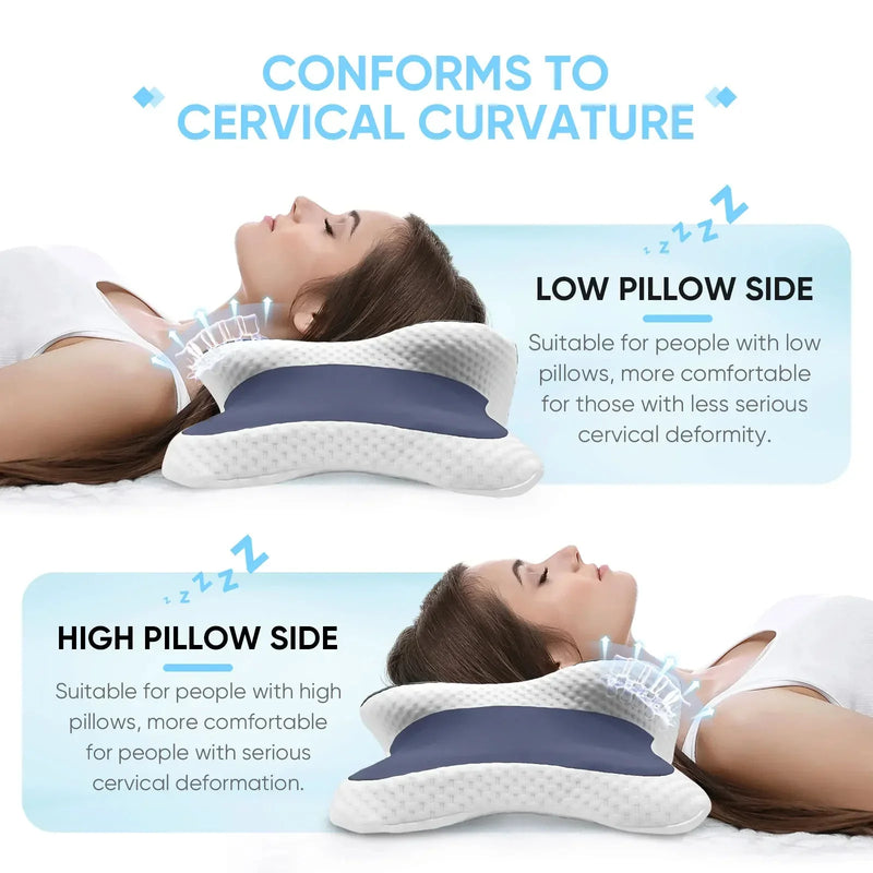 🛏️ Memory Foam Cervical Pillow – Orthopedic Neck Support