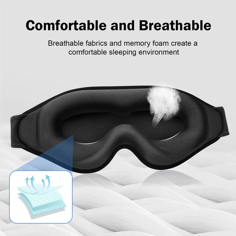 3D Sleep Mask – Memory Foam Eye Mask with 99% Light Blockout