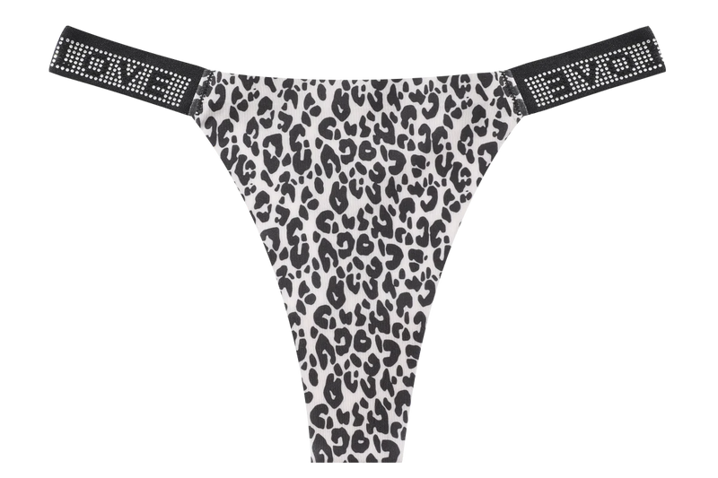New Women's Smooth Low Waist Sexy Panties Women Thongs Rhinestones Letter Diamonds G-string Sports Thong Briefs T-back Shiny
