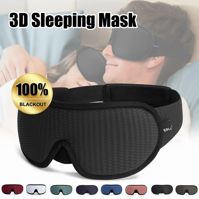 3D Sleeping Mask – Soft Padded Eye Shade with Light Blockout