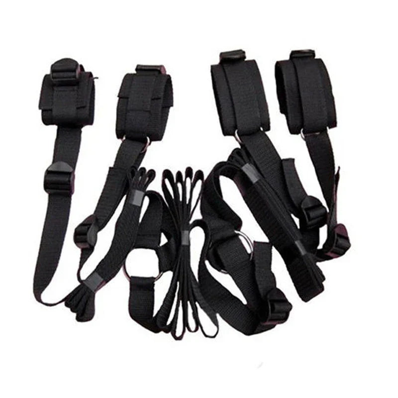 Adult Games BDSM Bondage Set Women Restraints  Adjustable Handcuffs Ankle Straps Fetish No Vibrator Erotic Accessories Sex Shop