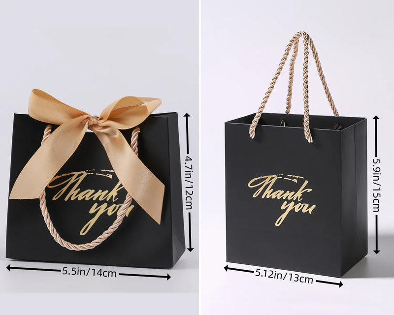 20/50 Pack Small Thank You Gift Bags Bulk Wedding Gift Bags for Guests Mini Gift Paper Bags With Handles for Wedding Baby Shower