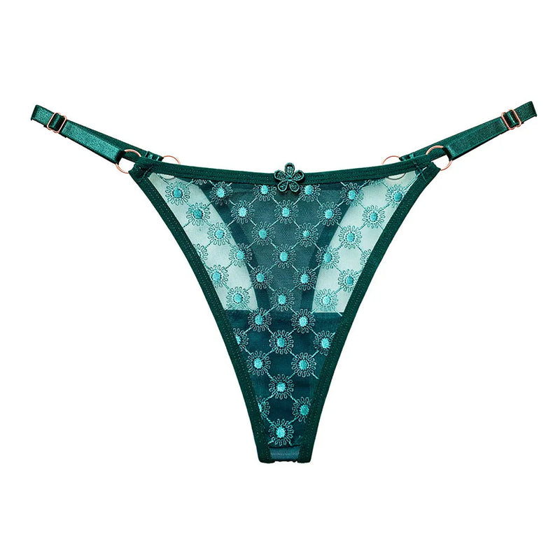 Thin Sexy Girls G String Thong Panties Women Briefs Flower Hollow Out Transparent Underwear Female Lingerie