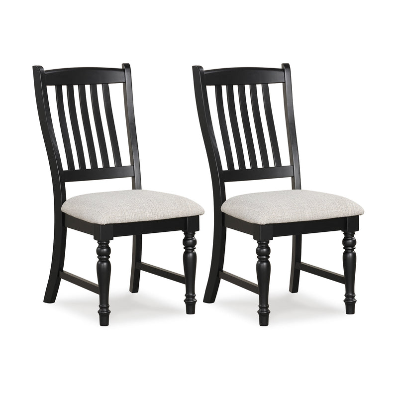 Set of 2 Dining Chairs Kitchen Side Chair with Solid Wood Legs